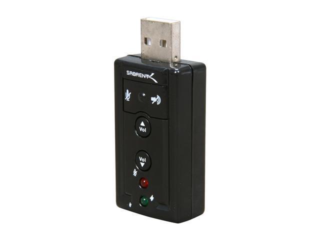 SABRENT USB-SBCV USB 2.0 External 2.1 Surround Sound Adapter