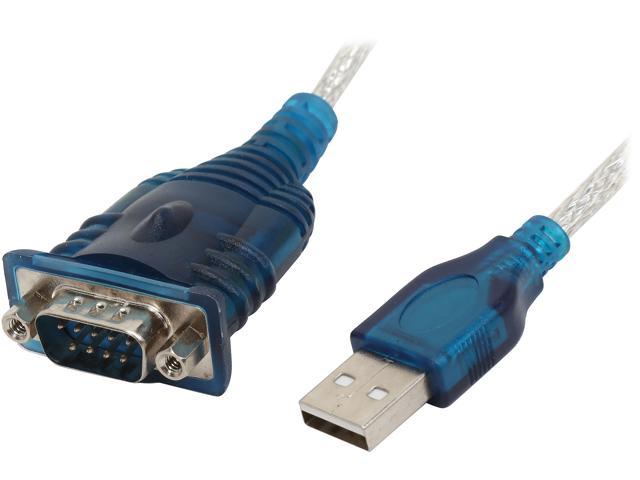 Sabrent USB 2.0 to serial cable adapter/USB A- male &serial 9 pin male with thumbscrews connector (CB-FT1M)