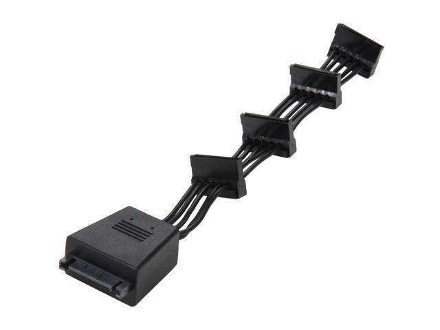 Silverstone CP06 2.36 in. / 1.69 in. / 1.69 in. / 1.69 in.  Four-in-one SATA Power Connectors with Power Stabilizing Capacitors