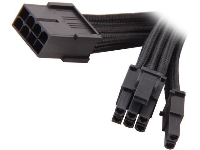Silverstone PP07-PCIB Sleeved Extension Power Supply Cable, 1 x 8pin to PCI-E 8pin(6+2) Connector