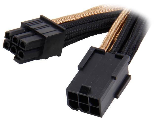 Silverstone PP07-IDE6BG Sleeved Extension Power Supply Cable, 1 x 6pin to PCI-E 6pin Connector