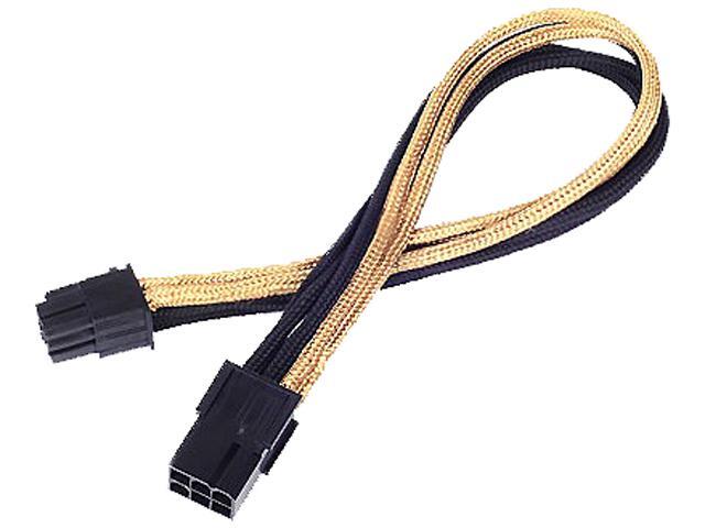 Silverstone SST-PP07-IDE6BG 9.84 in. (25cm) Black & Gold 6Pin To 6Pin ...