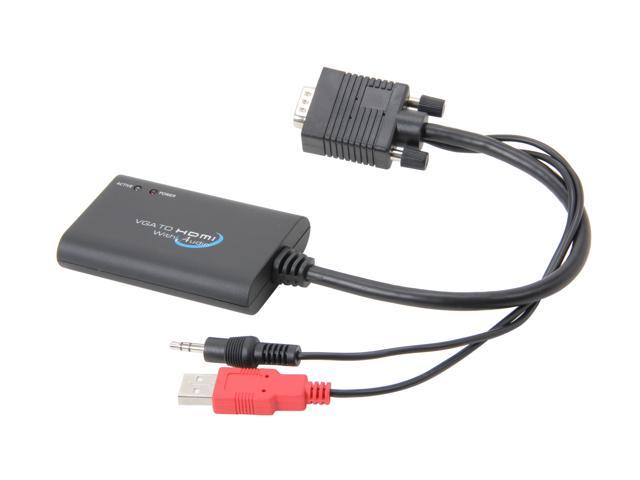 SYBA SY-ADA31025 VGA to HDMI Converter with Audio Support, up to 1920 x 1080 Output Resolution