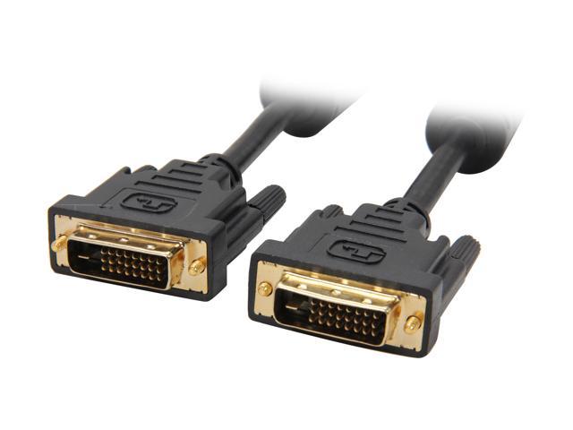 Link Depot DVI-6-DD Black DVI 24-Pin (Others Also Call 25-Pin or 24+1-Pin) DVI-D Male to DVI-D Male Dual Link Cable - OEM