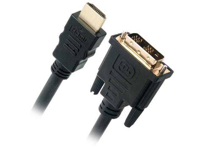 28AWG HDMI Male to DVI-D Single Link Male Cable w/Gold Connectors 3Ft 25Ft 