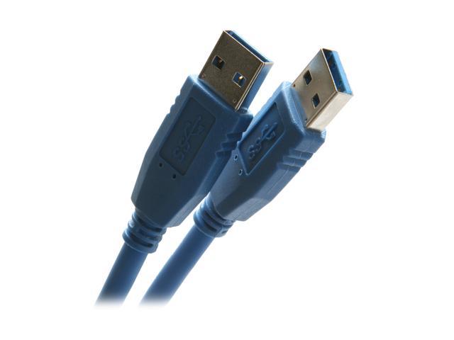 Link Depot USB3-10-MM 10 ft. Blue USB 3.0 Type A Cable Male to Male