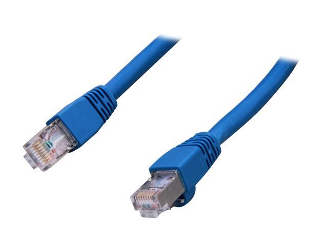 Link Depot CA6S-5-BUB 5 ft. Cat 6A Blue Shielded STP Style Molded Network Ethernet Cables