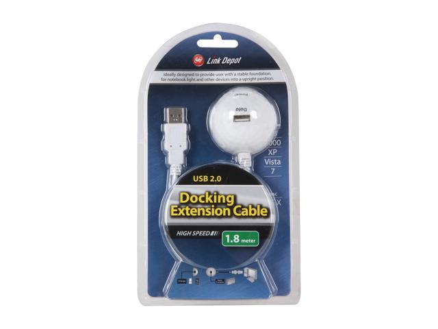 Link Depot LD-USBDK-WH White USB2.0 Docking Extenstion Cable