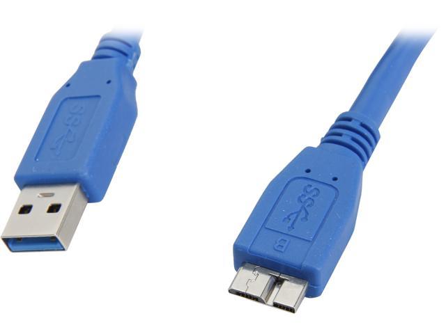 SIIG CB-US0712-S1 Blue SuperSpeed USB Type A to Micro-B Cable
