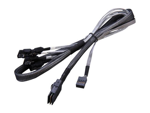 SIIG Model CB-S20011-S1 2.46 ft. (75cm) Internal mini-SAS SFF-8087 to 4 x SATA Fanout Cable