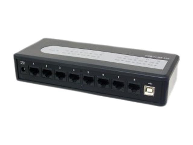 SIIG ID-SC0811-S1 8-Port Industrial USB to RS-232 Serial Adapter Hub