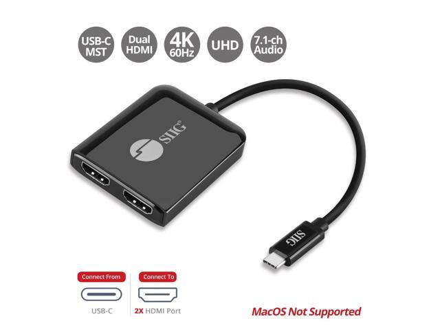 Siig X Usb C To Hdmi K Mst Hub Splitter Ce Dp T S Newegg Com