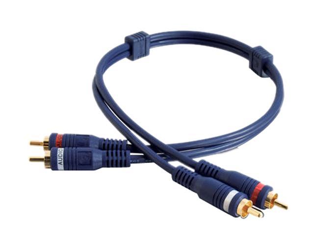 C2G 13032 Velocity RCA Stereo Audio Cable, Blue (3 Feet, 0.91 Meters)