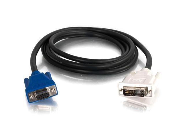 C2G 2m DVI-A Male to HD15 VGA Male Analog Video Cable VGA (D-Sub) Nero