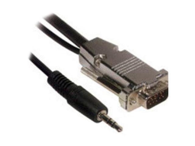 C2G 40684 VGA + 3.5mm Audio Video Cable with Metal Connectors M/M, Plenum CMP-Rated, Black (50 Feet, 15.24 Meters)