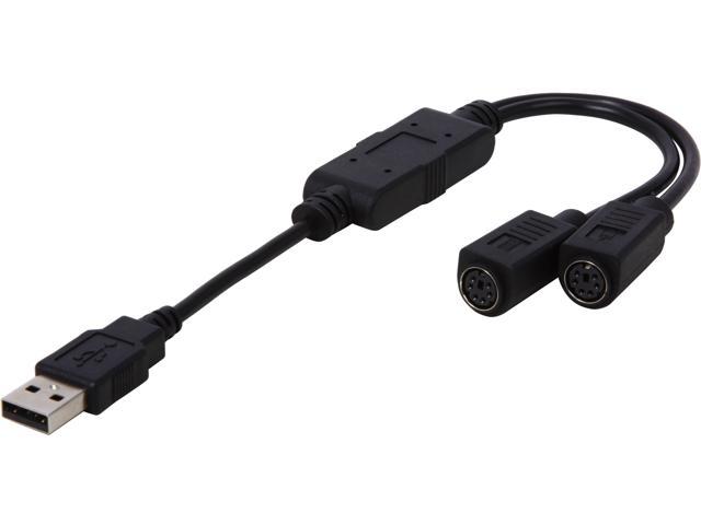 C2G 32185 1ft USB to PS/2 Keyboard/Mouse Adapter Cable - Black