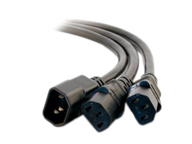 C2G Model 29818 6 ft. 16 AWG 1-to-2 Power Cord Splitter (1 IEC320C14 to 2 IEC320C13)