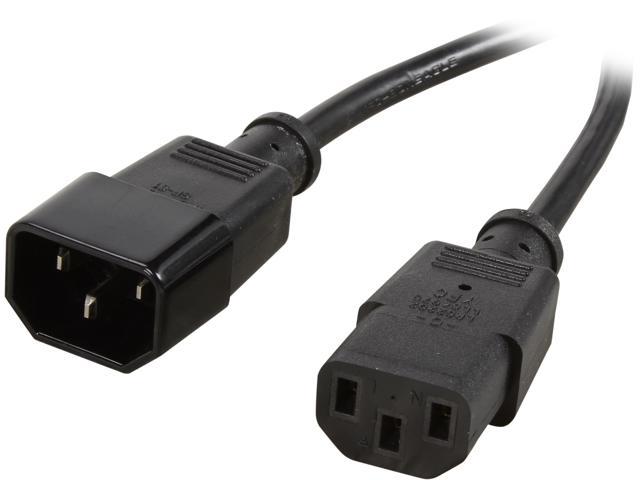 C2G 03143 18 AWG Computer Power Extension Cord - IEC320C14 to IEC320C13, TAA Compliant, Black (10 Feet, 3.04 Meters)