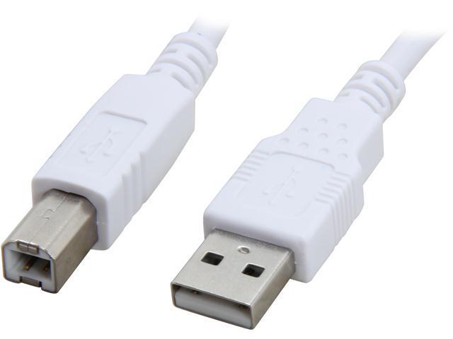 White 2m USB 2.0 A/B Cable 