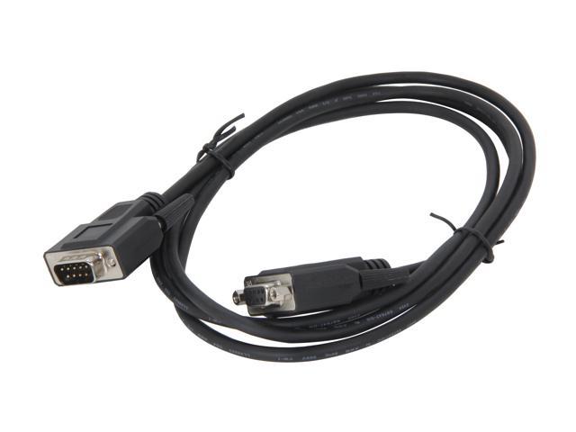C2G 52030 DB9 M/F Serial RS232 Extension Cable, Black (6 Feet