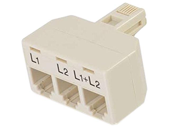 C2G/Cables To Go 41062 Two Line Telephone Splitter L1 + L2