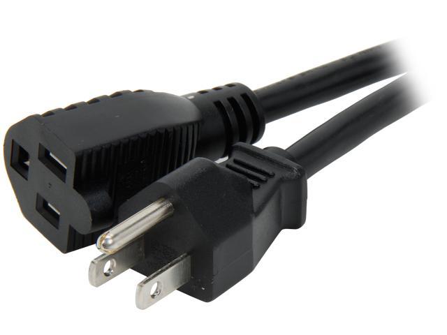C2G 29930 16 AWG Outlet Saver Power Extension Cord (NEMA 5-15P to NEMA 5-15R) TAA Compliant, Black (4 Feet, 1.22 Meters)