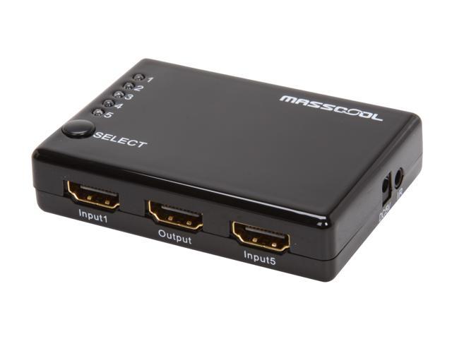 MASSCOOL HS-MA105 Mini HDMI Amplifier Switch 5 in 1 out
