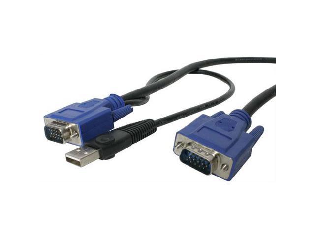 StarTech.com 6 ft. Ultra-Thin USB 3-in-1 KVM Cable, Black SVECONUS6