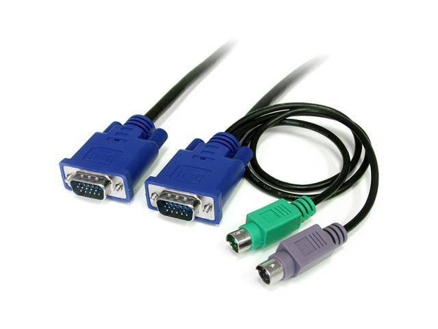 StarTech.com 10 ft. Ultra-Thin PS/2 3-in-1 KVM Cable SVECON10