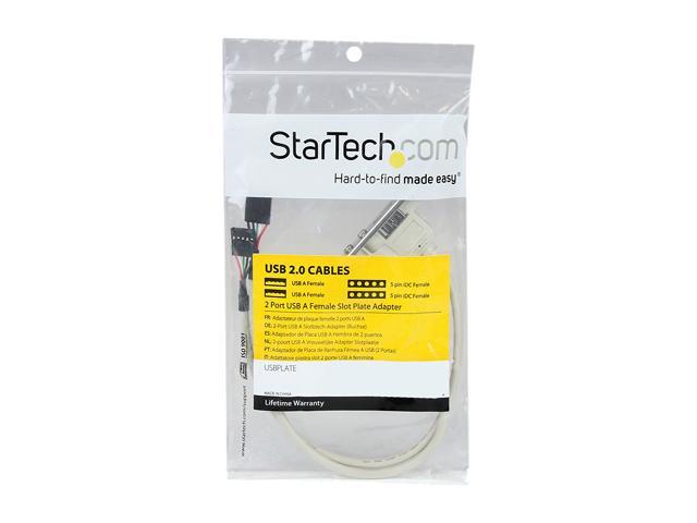 StarTech.com USBPLATE 2-Port USB A Female Slot Plate Adapter - Newegg.com