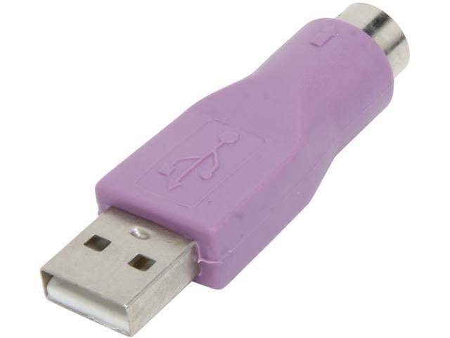 1 x din6 male 1 x USB a female purple STARTECH.COM keyboard replacement converter USB to ps/2