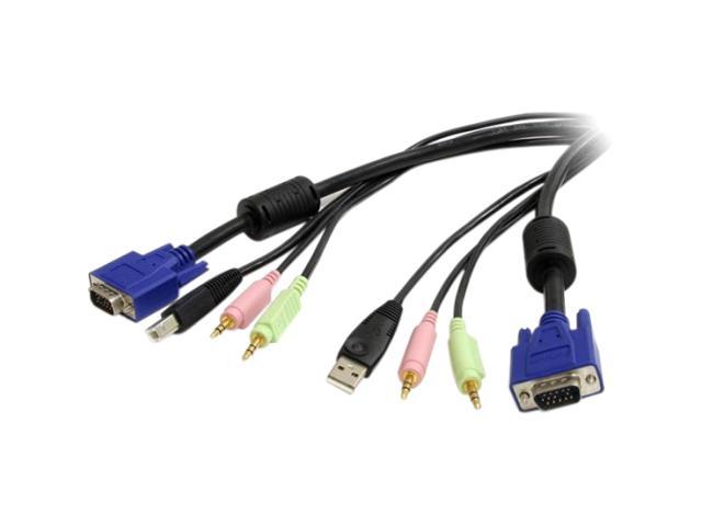 StarTech.com 6 ft. 4-in-1 USB, VGA, Audio, and Microphone KVM Switch Cable USBVGA4N1A6