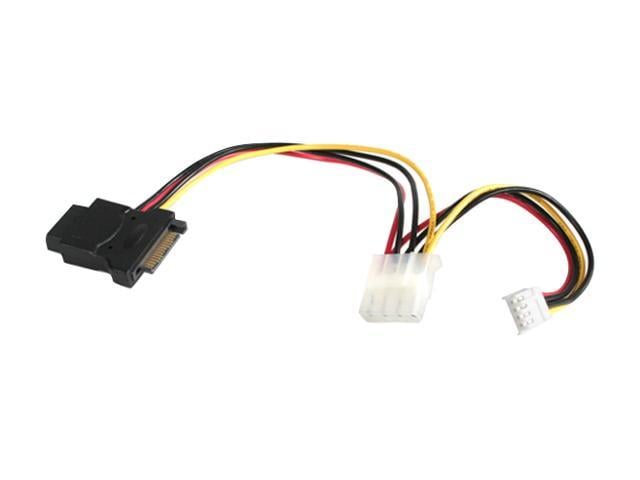 StarTech.com LP4SATAFMD 4.7 in. LP4 to SATA 15 Pin Power Adapter with Floppy Power
