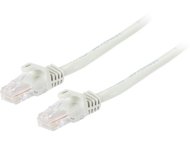 Konnekta Cable Cat5e White Ethernet Patch Cable Snagless//Molded Boot 5 Foot Pack of 10