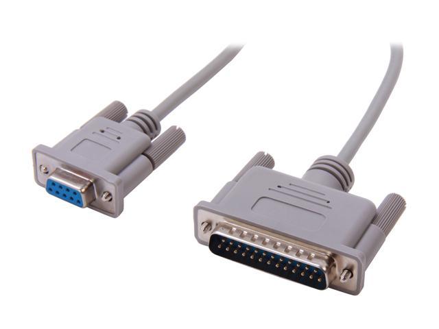 StarTech.com Model SCNM925FM Cross Wired DB9 to DB25 Serial Null Modem Cable - F/M