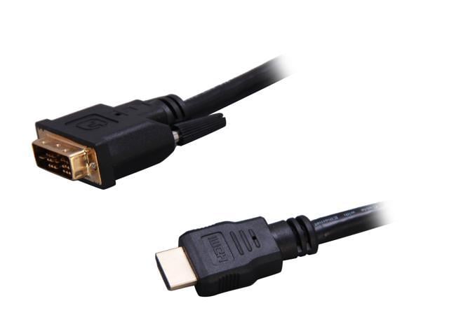StarTech.com HDMIDVIMM6 HDMI to DVI Cable - 6 ft / 2m - HDMI to DVI-D Cable - HDMI Monitor Cable - HDMI to DVI Adapter Cable