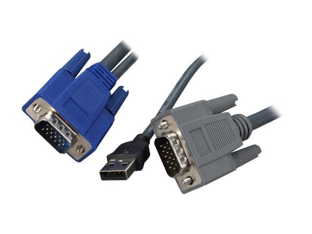 StarTech.com 6 ft. Ultra-Thin USB VGA 2-in-1 KVM Cable SVUSBVGA6
