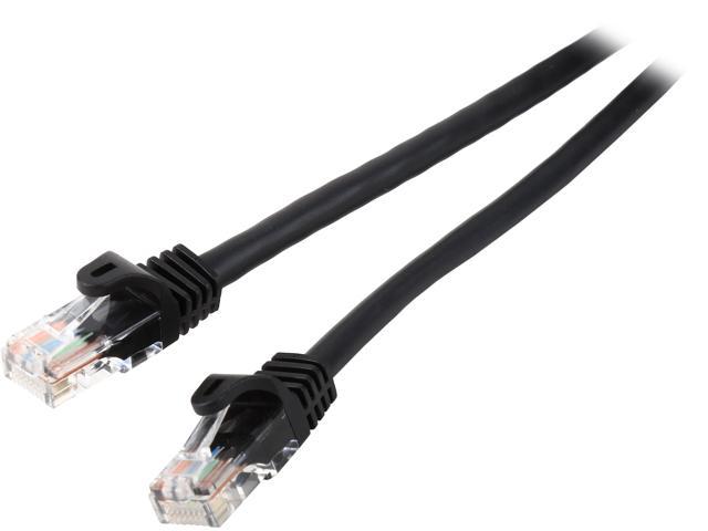 StarTech.com 45PATCH10BK 10 ft. Cat 5E Black Cat5e Snagless Patch Cable