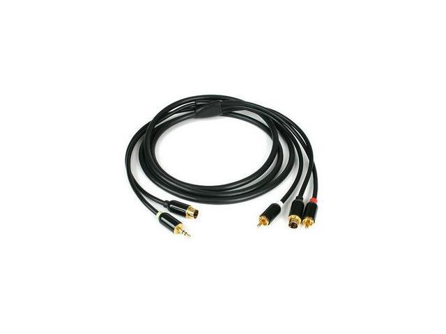25 Feet, 7.62 Meters S-Video Cable C2G 29155 Value Series 4-in-1 RCA Black