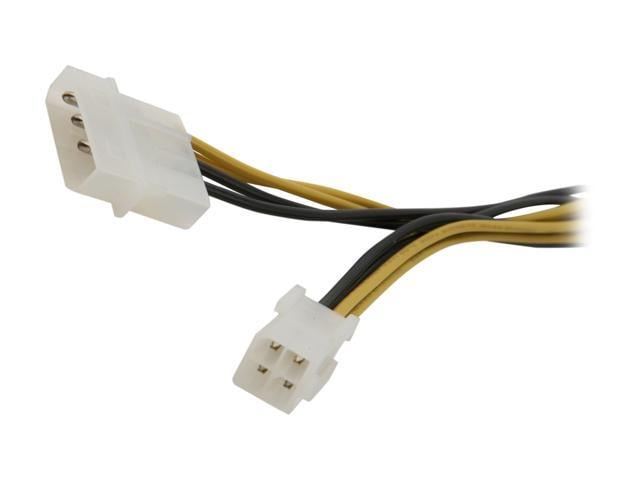 StarTech.com EPS48ADAP 6.1 in. 6in 4 Pin to 8 Pin EPS Power Adapter Cable with LP4