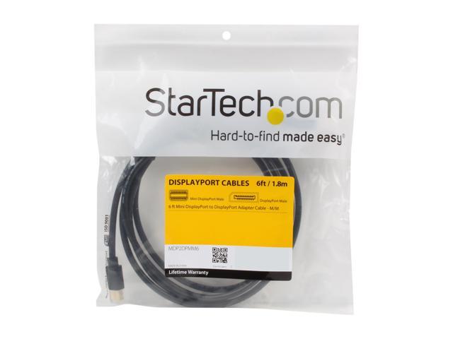 StarTech.com MDP2DPMM6 6 ft Mini DisplayPort to DisplayPort 1.2 Adapter ...