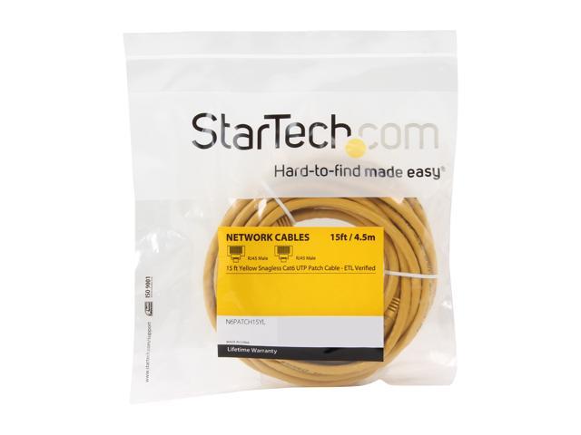 15 Ft UTP CAT6 Gigabit Patch Cable Yellow Color 5 Pack VasterCable Cat.6 Cable 