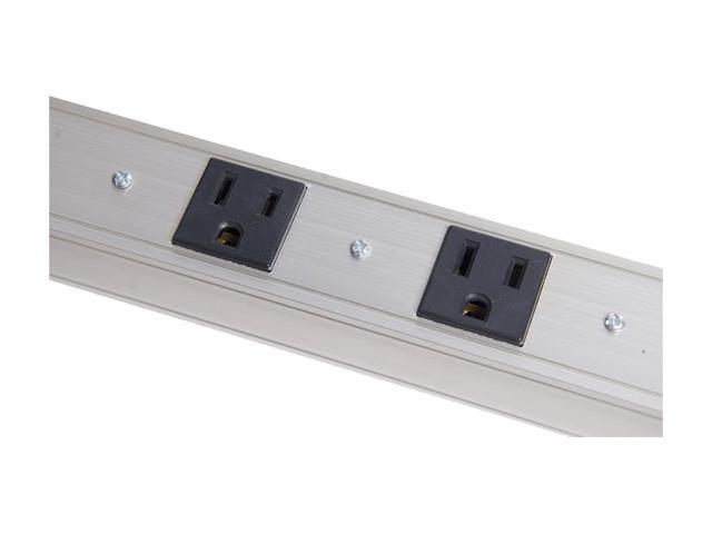 Inland 12 Outlets Aluminum Power Strip, 3.0 Feet Power Cord, Lighted ...