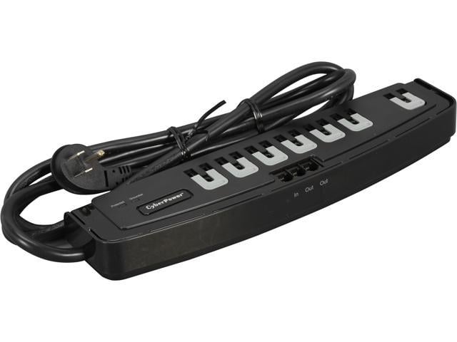 CyberPower CSP706T Surge Protector 7-Outlets 6Ft Cord and TEL Protection 1650 Joules