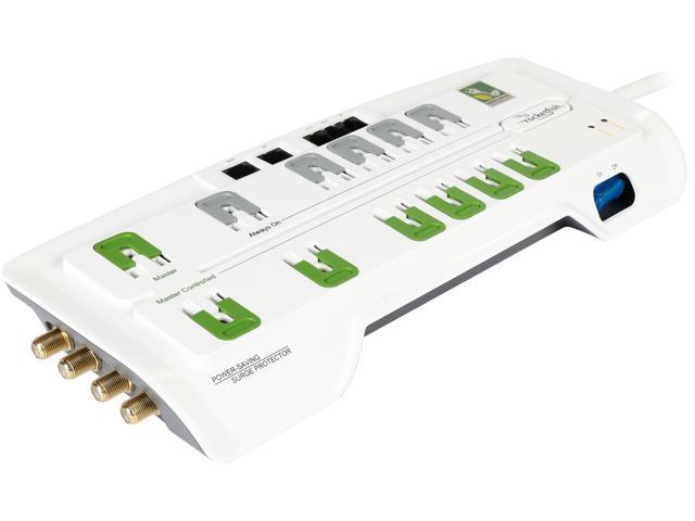 8 Feet 12 Outlets 4350 Joules Home Office Surge Protector (RF-PCS12ES), manufactured and warranted by CyberPower