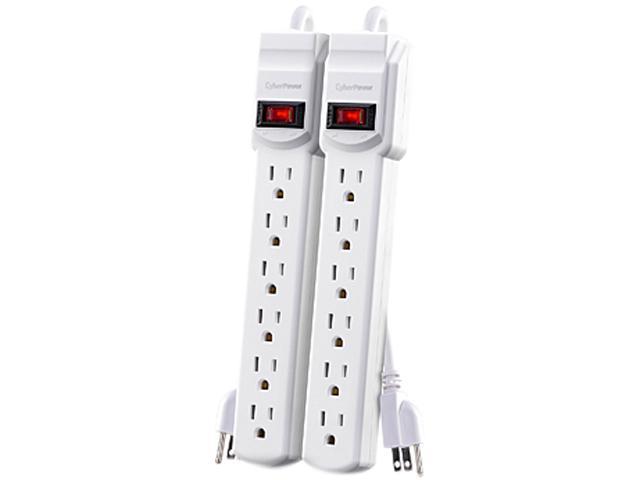 CyberPower MP1044NN 6 Outlets Power Strip 125V Input Voltage 2 ft. Cord Length