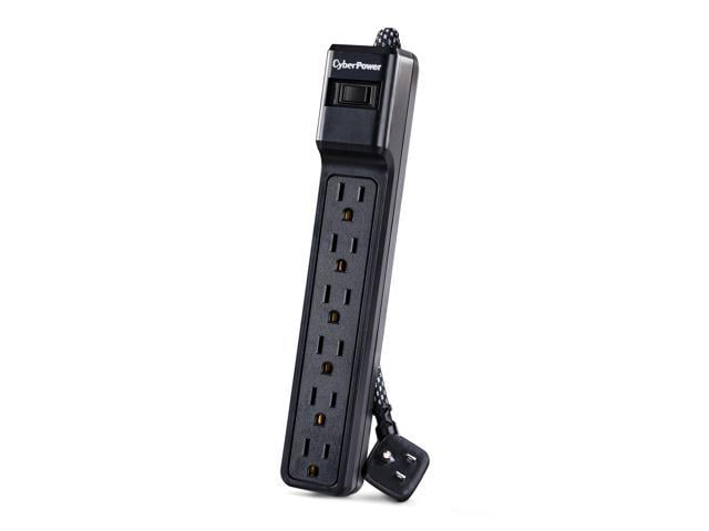 CyberPower B608B Essential Surge Protector - 8 ft (2.4 m) - 6 Outlet ...