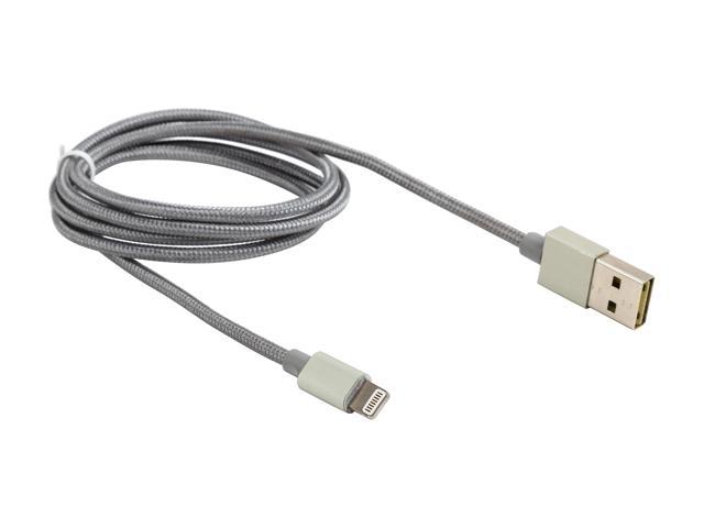 IOGEAR GAUL01-SG 3.3ft Premium Nylon Lightning Cable, Apple MFi ...