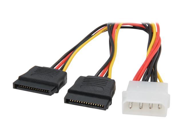 KINGWIN SAC-12 8 in. Molex 4P(M) to 2 15P SATA Power Cable