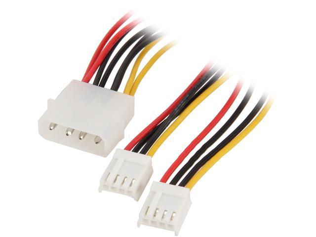 KINGWIN ML-04 4 Pin Molex(M) to 2 x 4 Pin Floppy(F) Power Adapter Cable Male to Female